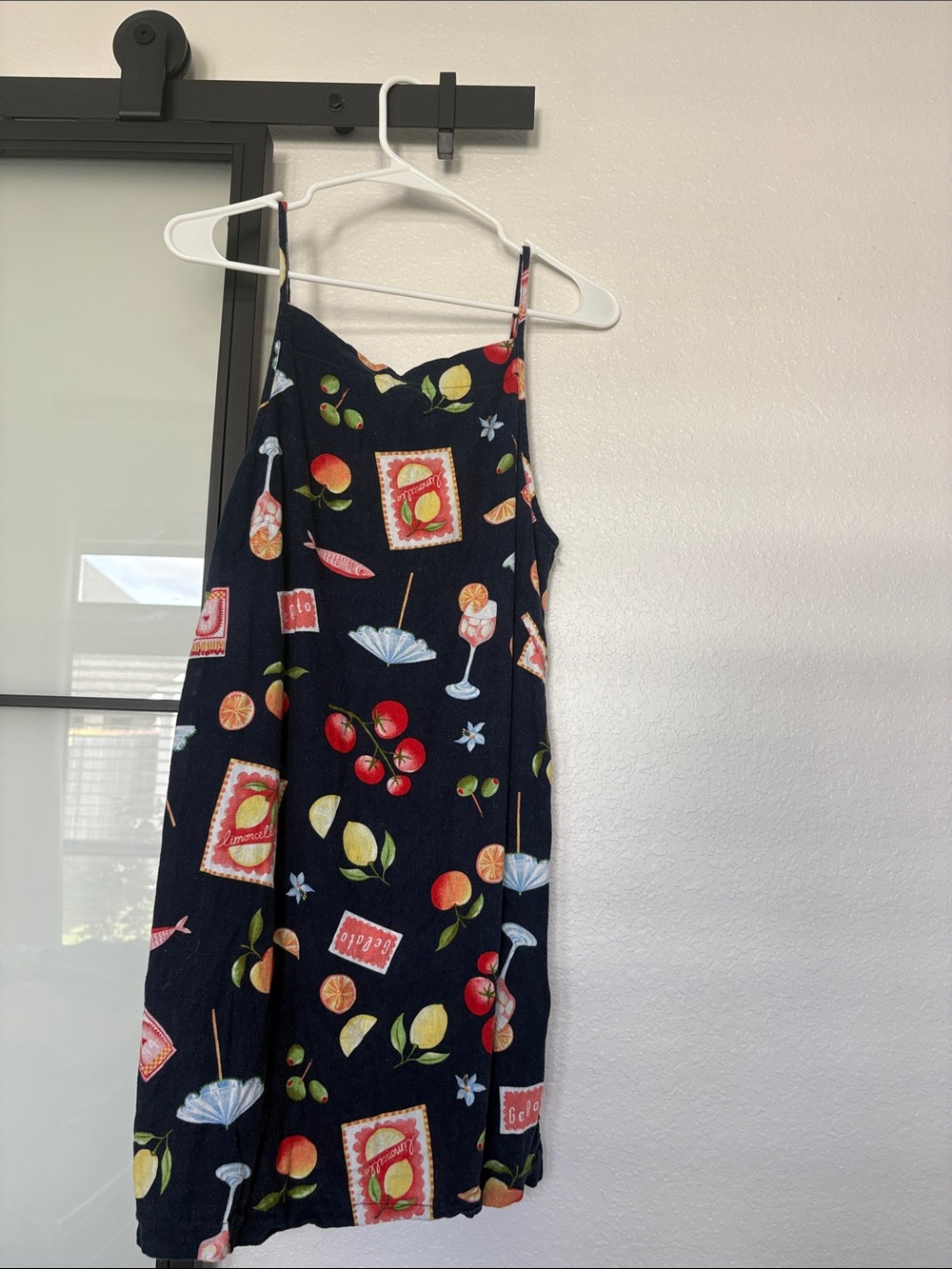 Old Navy Linen Fruit-Print Slip Dress
